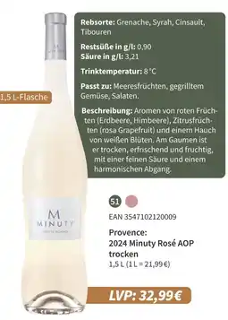 E-Center Minuty 2024 minuty rosé aop trocken Angebot