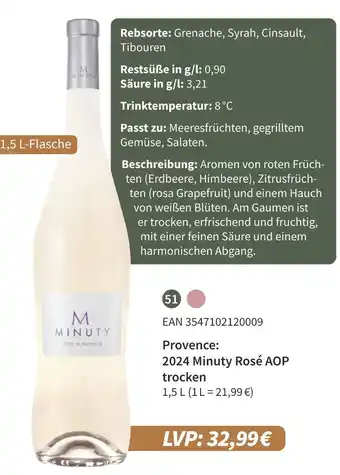 E-Center Minuty 2024 minuty rosé aop trocken Angebot