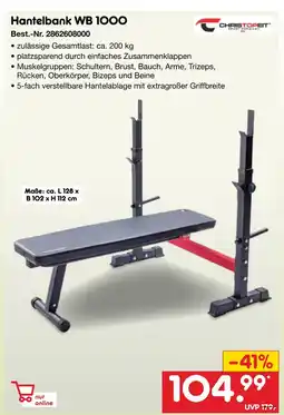 Netto Marken-Discount Christopeit sport germany hantelbank wb 1000 Angebot