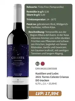 E-Center Pago del cielo 2021 torres celeste crianza do trocken Angebot