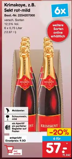 Netto Marken-Discount Krimskoye sekt rot-mild Angebot