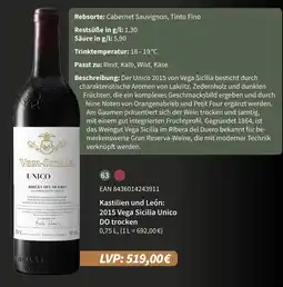 E-Center Vega sicilia 2015 vega sicilia unico do trocken Angebot
