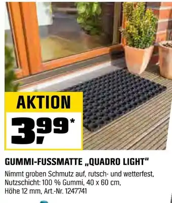 OBI Gummi-fußmatte quadro light Angebot