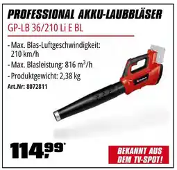 OBI Einhell professional akku-laubbläser gp-lb 36/210 li e bl Angebot