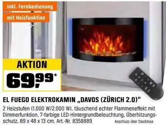 OBI El fuego elektrokamin davos (zürich 2.0) Angebot