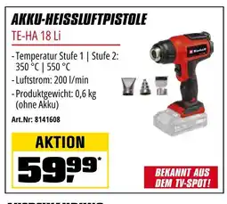 OBI Akku-heißluftpistole te-ha 18 li Angebot