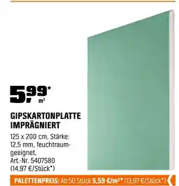 OBI Gipskartonplatte imprägniert Angebot