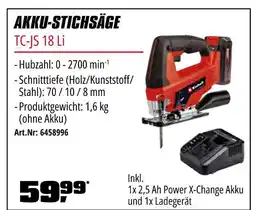 OBI Akku-stichsäge tc-js 18 li Angebot