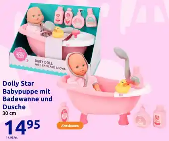 Action Dolly Star Babypuppe mit Badewanne und Dusche Angebot