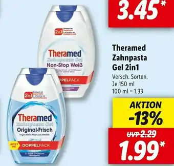 Lidl Theramed zahnpasta gel 2in1 Angebot