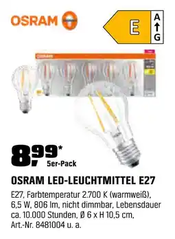 OBI Osram led-leuchtmittel e27 Angebot