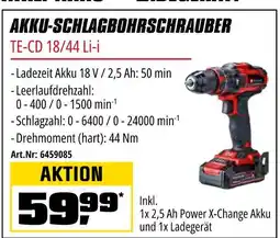 OBI Akku-schlagbohrschrauber te-cd 18/44 li-i Angebot