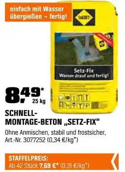 OBI Schnell-montage-beton „setz-fix“ Angebot