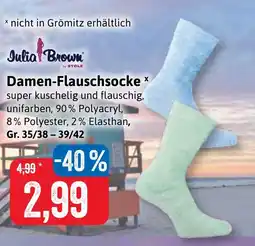 Stolz Julia Brown Damen-Flauschsocke Angebot