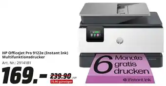 MediaMarkt HP OfficeJet Pro 9122e (Instant Ink) Multifunktionsdrucker Angebot