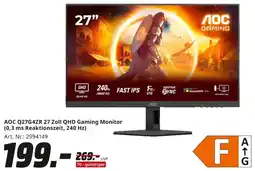 MediaMarkt AOC Q27G4ZR 27 Zoll QHD Gaming Monitor Angebot