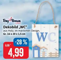 Stolz Tony Brown Dekobild ,,WC" Angebot