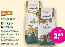 Biomarkt demeter SPIELBERGER Dinkel Nudeln Angebot