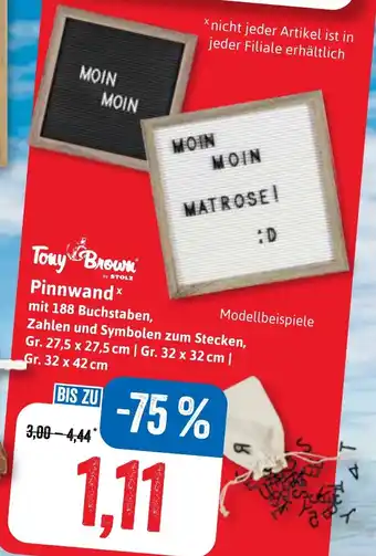 Stolz Tony Brown Pinnwand Angebot