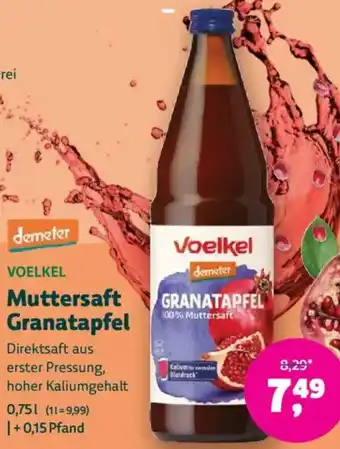 Biomarkt demeter VOELKEL Muttersaft Granatapfel Angebot
