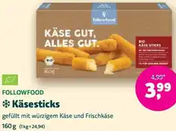 Biomarkt FOLLOWFOOD Käsesticks Angebot