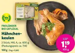 Biomarkt FREILÄNDER BIO GEFLÜGEL Hähnchenkeulen Angebot