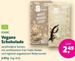 Biomarkt ICHOC Vegane Schokolade Angebot