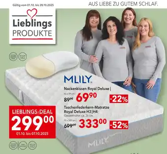 Matratzen Concord Mlily nackenkissen royal deluxe Angebot