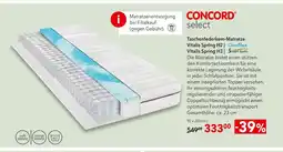 Matratzen Concord Concord taschenfederkern-matratze vitalis spring h2 oder vitalis spring h3 Angebot