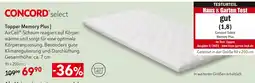 Matratzen Concord Concord select topper memory plus Angebot