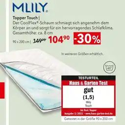 Matratzen Concord Mlily topper touch Angebot