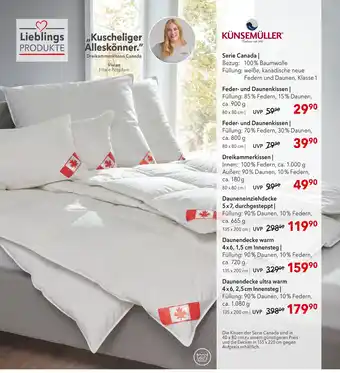 Matratzen Concord Künsemüller feder- und daunenkissen ca. 900 g 80 x 80 cm Angebot