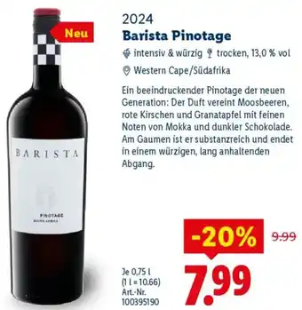 Lidl Barista Pinotage Angebot