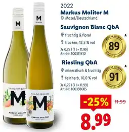 Lidl Markus Molitor M Sauvignon Blanc QbA Angebot