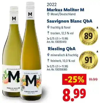 Lidl Markus Molitor M Sauvignon Blanc QbA Angebot