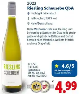 Lidl Riesling Scheurebe QbA Angebot