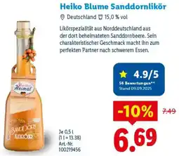 Lidl Heiko Blume Sanddornlikör Angebot