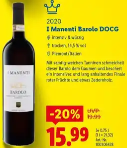 Lidl I Manenti Barolo DOCG Angebot