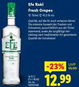Lidl Efe Raki Fresh Grapes Angebot