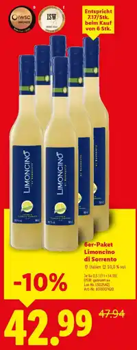 Lidl 6er-Paket Limoncino di Sorrento Angebot