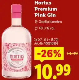Lidl Hortus Premium Pink Gin Angebot