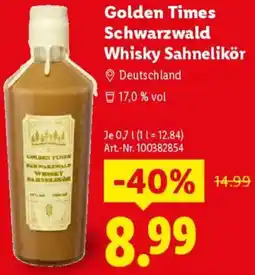 Lidl Golden Times Schwarzwald Whisky Sahnelikör Angebot