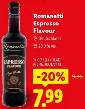 Lidl Romanetti Espresso Flavour Angebot