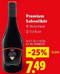 Lidl Premium Sahnelikör Angebot