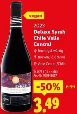 Lidl Deluxe Syrah Chile Valle Central Angebot