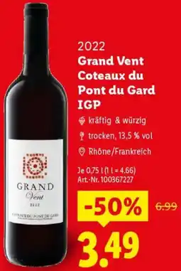Lidl Grand Vent Coteaux du Pont du Gard IGP Angebot