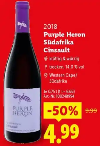Lidl Purple Heron Südafrika Cinsault Angebot