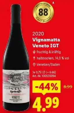 Lidl 2020 Vignamatta Veneto IGT Angebot