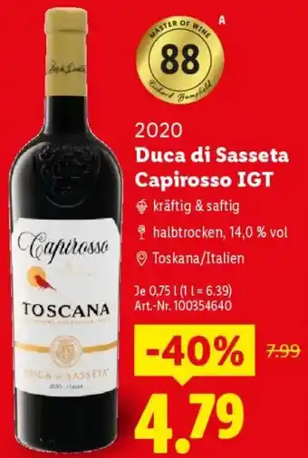 Lidl Duca di Sasseta Capirosso IGT Angebot