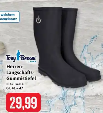 Stolz Tony Brown Herren- Langschafts- Gummistiefel Angebot